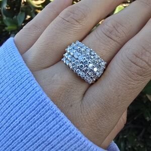 Multi Row 14k Diamond Ring